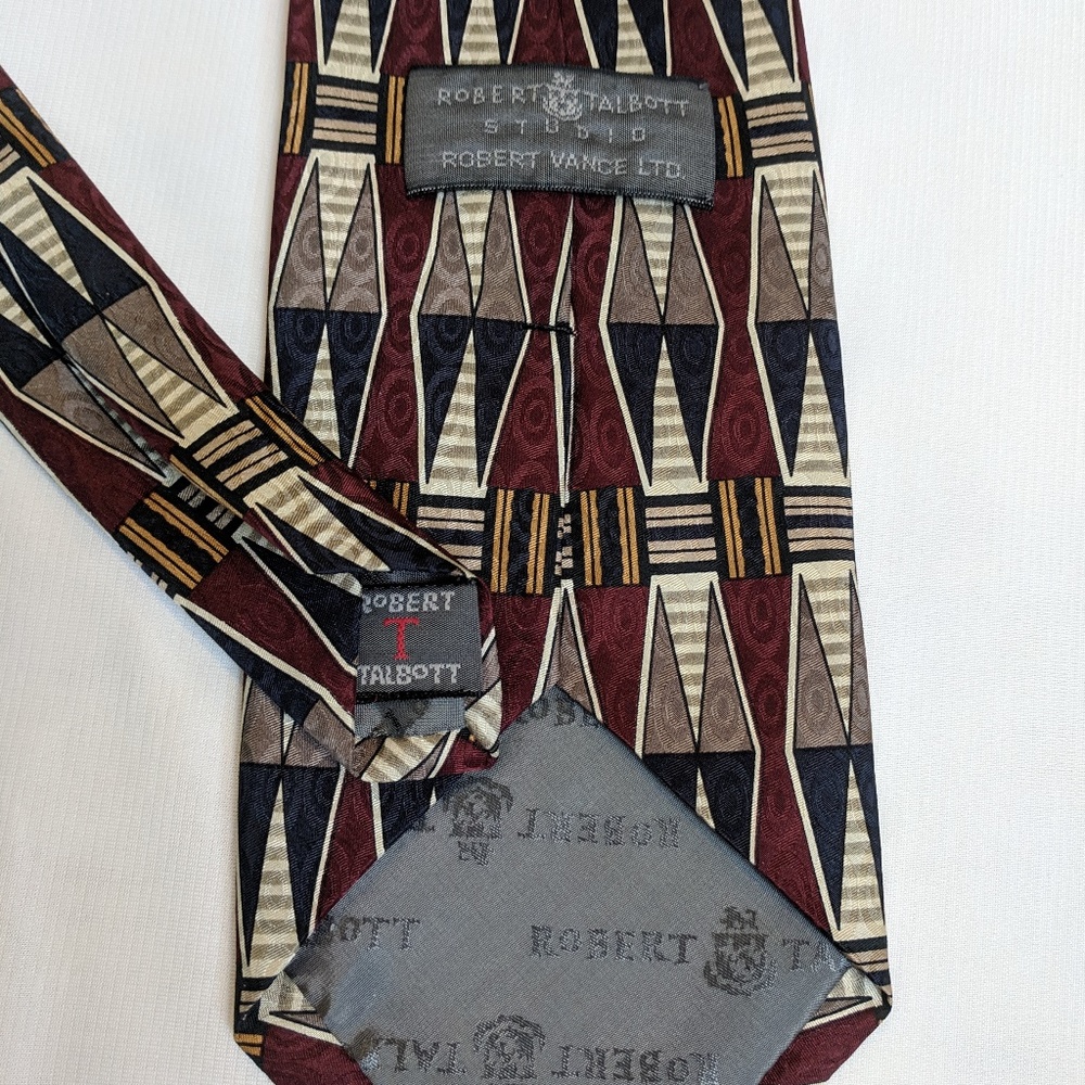 Robert Talbott Silk Geometric Pattern Tie - image 2